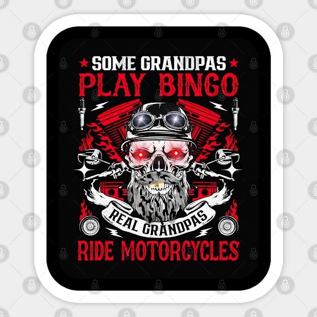 Grandpa Biker Sticker by Spacetrap